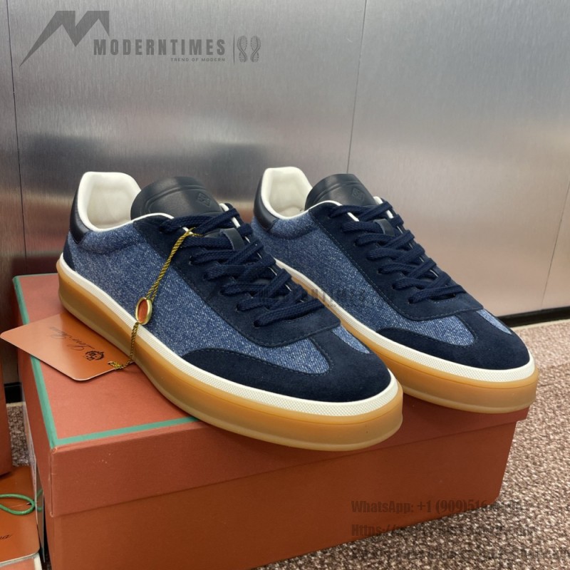 Loro Piana Tennis Walk Sneaker FAO3340-W13K Surge Blue Women's Loafer Shoes Loro Piana Tennis Walk Sneaker FAO3340-W13K in Surge Blue for Women