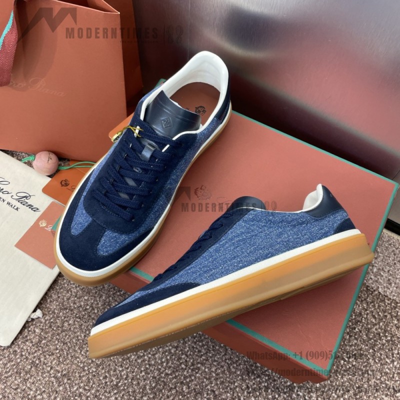Loro Piana Tennis Walk Sneaker FAO3340-W13K Surge Blue Women's Loafer Shoes Loro Piana Tennis Walk Sneaker FAO3340-W13K in Surge Blue for Women