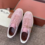 Loro Piana Summer Charms Walk Loafer FAO1547-30IH Summer-Pink Women's Shoes Loro Piana Summer Charms Walk Loafer FAO1547-30IH Summer-Pink Women's Comfort Flats Front View