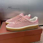Loro Piana Tennis Walk Sneaker Summer Pink FAO1547-30IH suede low top luxury sneakers for women