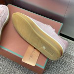 Loro Piana Summer Charms Walk Loafer FAO1547-30IH Summer-Pink Women's Shoes Loro Piana Summer Charms Walk Loafer FAO1547-30IH Summer-Pink Women's Comfort Flats Front View