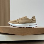 Loro Piana Week-End Walk Sneaker FAM1720 Men Dark Gray Suede Sneakers Loro Piana Week-End Walk Sneaker FAM1720 Men Dark Gray Suede Casual Shoes White Sole