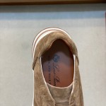 Loro Piana Week-End Walk Sneaker FAM1720 Men Dark Gray Suede Sneakers Loro Piana Week-End Walk Sneaker FAM1720 Men Dark Gray Suede Casual Shoes White Sole