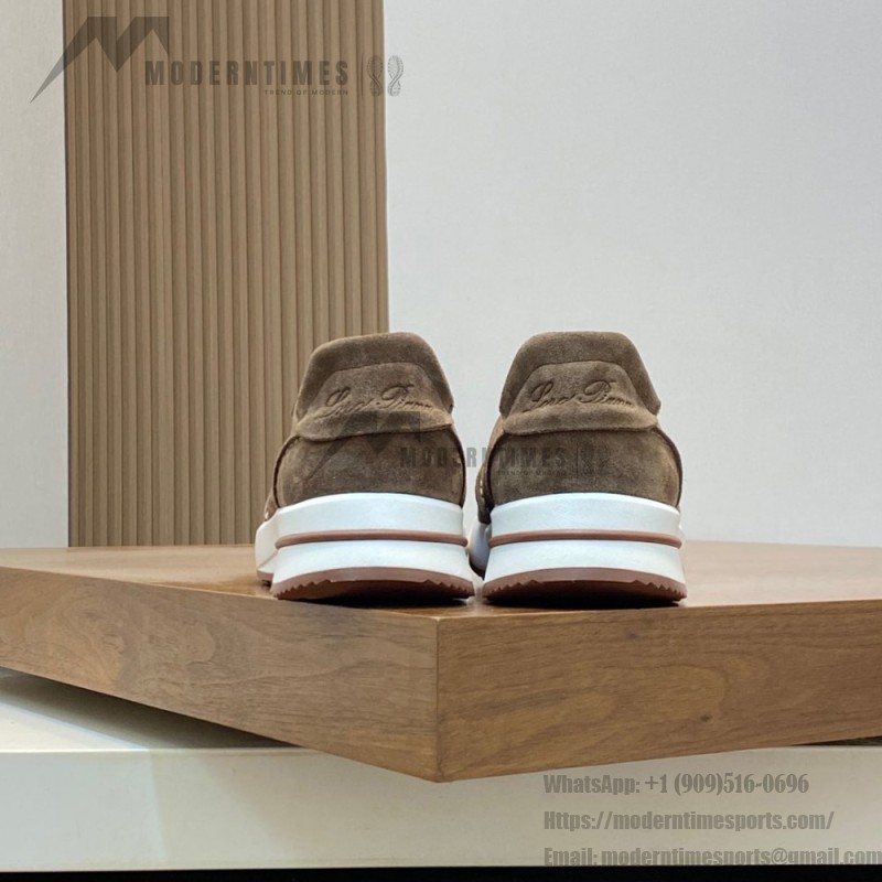 Loro Piana Week-End Walk Sneaker FAM1720 Men Dark Gray Suede Sneakers Loro Piana Week-End Walk Sneaker FAM1720 Men Dark Gray Suede Casual Shoes White Sole