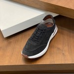 Loro Piana Week-End Walk Sneaker FAM1720 Men Dark Gray Suede Sneakers Loro Piana Week-End Walk Sneaker FAM1720 Men Dark Gray Suede Casual Shoes White Sole