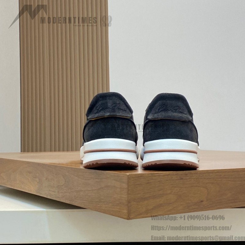 Loro Piana Week-End Walk Sneaker FAM1720 Men Dark Gray Suede Sneakers Loro Piana Week-End Walk Sneaker FAM1720 Men Dark Gray Suede Casual Shoes White Sole