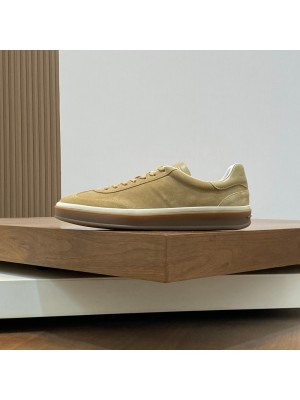 Loro Piana Tennis Walk Sneaker FAN8505-H755 Men – Light Wood Smoke Suede Casual Shoes