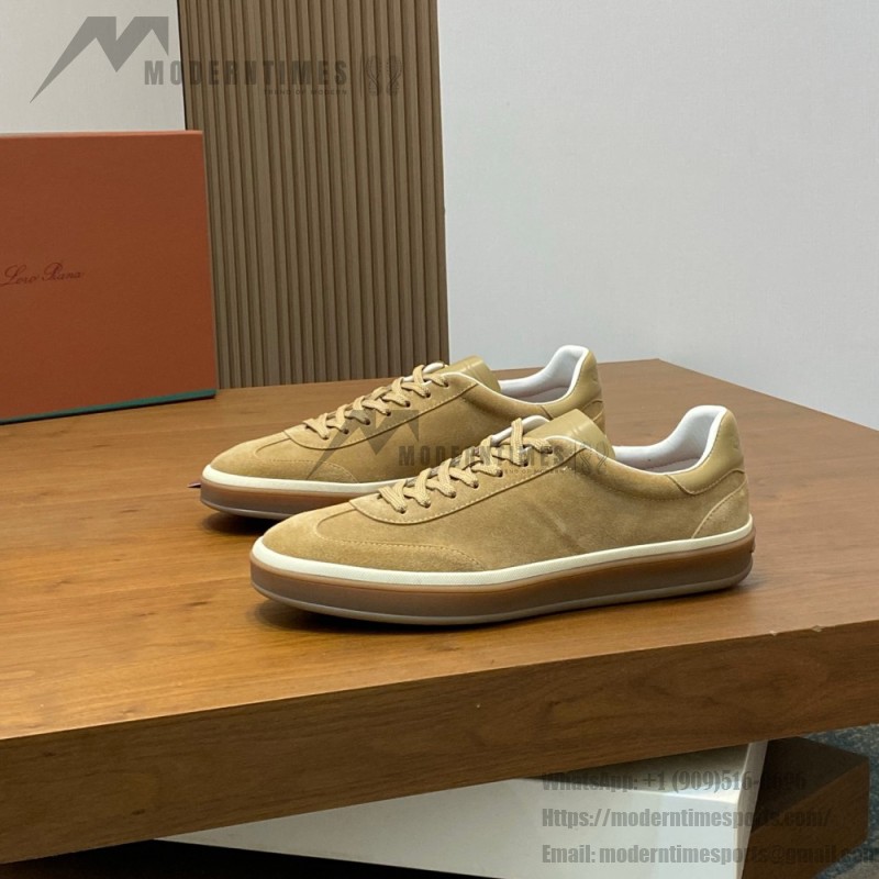 Loro Piana Men's Tennis Walk Sneaker – Light Wood Smoke Suede Loro Piana Tennis Walk Sneaker FAN8505-H755 in Light Wood Smoke Suede for Men