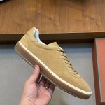 Loro Piana Men's Tennis Walk Sneaker – Light Wood Smoke Suede Loro Piana Tennis Walk Sneaker FAN8505-H755 in Light Wood Smoke Suede for Men