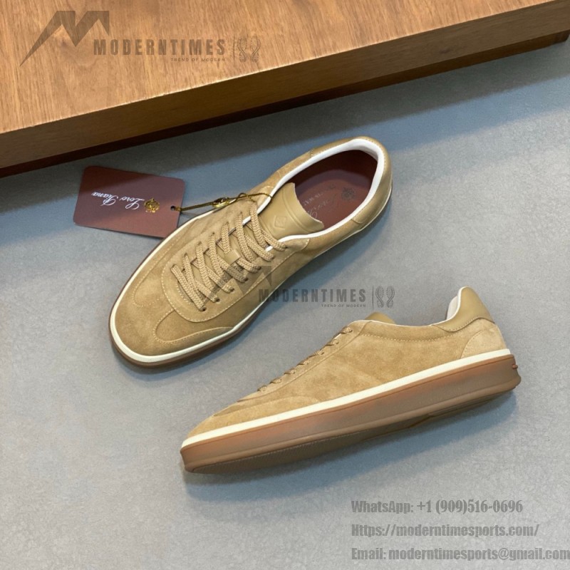 Loro Piana Men's Tennis Walk Sneaker – Light Wood Smoke Suede Loro Piana Tennis Walk Sneaker FAN8505-H755 in Light Wood Smoke Suede for Men