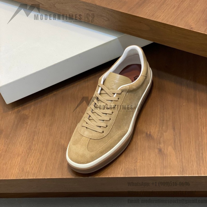 Loro Piana Men's Tennis Walk Sneaker – Light Wood Smoke Suede Loro Piana Tennis Walk Sneaker FAN8505-H755 in Light Wood Smoke Suede for Men