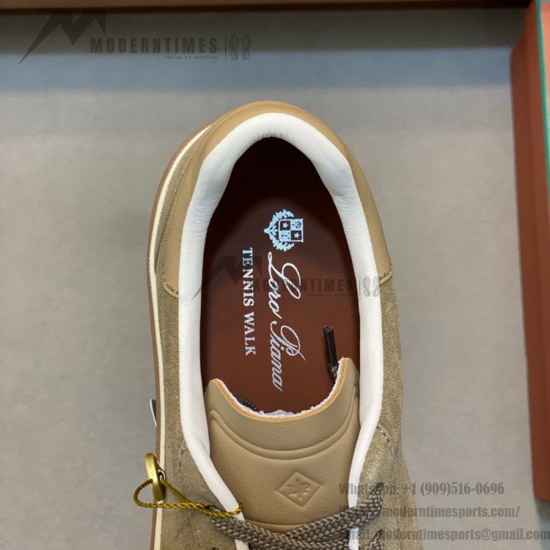 Loro Piana Tennis Walk Sneaker FAN8505-506Z Army Gray Suede Men's Shoe Loro Piana Tennis Walk Sneaker FAN8505-506Z in Army Gray Suede for Men
