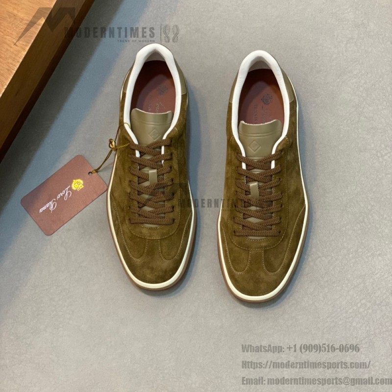 Loro Piana Men's Tennis Walk Sneaker FAO1547-511Z – Tundra Green Suede Loro Piana Tennis Walk Sneaker FAO1547-511Z in Tundra Green Suede for Men
