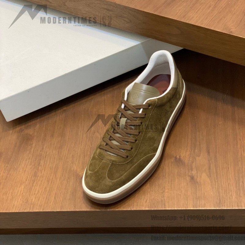 Loro Piana Men's Tennis Walk Sneaker FAO1547-511Z – Tundra Green Suede Loro Piana Tennis Walk Sneaker FAO1547-511Z in Tundra Green Suede for Men