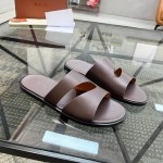 Loro Piana Pilat Plain Walk Sandal FAP1185-H0JF Dark Moka Footwear Loro Piana Pilat Plain Walk Sandal FAP1185-H0JF Dark Moka Men's Comfort Sandals Front View