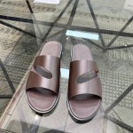 Loro Piana Pilat Plain Walk Sandal FAP1185-H0JF Dark Moka Footwear Loro Piana Pilat Plain Walk Sandal FAP1185-H0JF Dark Moka Men's Comfort Sandals Front View
