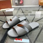 Loro Piana Pilat Plain Walk Sandal FAP1185-8000 Black Men's Comfort Sandals Front View
