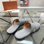Loro Piana Pilat Plain Walk Sandal FAP1185-8000 Black Men's Comfort Sandals Front View