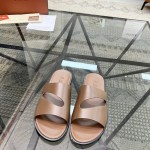 Loro Piana Pilat Plain Walk Sandal FAP1185-H0JF Dark Moka Footwear Loro Piana Pilat Plain Walk Sandal FAP1185-H0JF Dark Moka Men's Comfort Sandals Front View