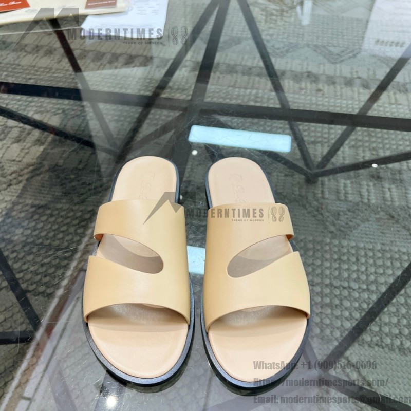 Loro Piana Pilat Plain Walk Sandal FAP1185-H0JF Dark Moka Footwear Loro Piana Pilat Plain Walk Sandal FAP1185-H0JF Dark Moka Men's Comfort Sandals Front View