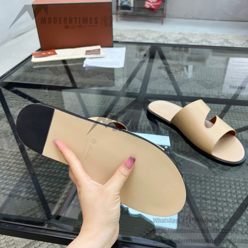 Loro Piana Pilat Plain Walk Sandal FAP1185-H0JF Dark Moka Footwear Loro Piana Pilat Plain Walk Sandal FAP1185-H0JF Dark Moka Men's Comfort Sandals Front View