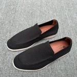 Loro Piana Summer Knitted Walk FAM1581-5D75 in Black Forest for Men