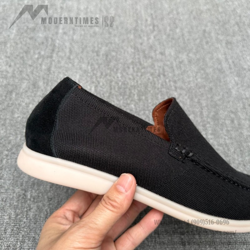 Loro Piana Summer Knitted Walk FAM1581-5D75 in Black Forest for Men