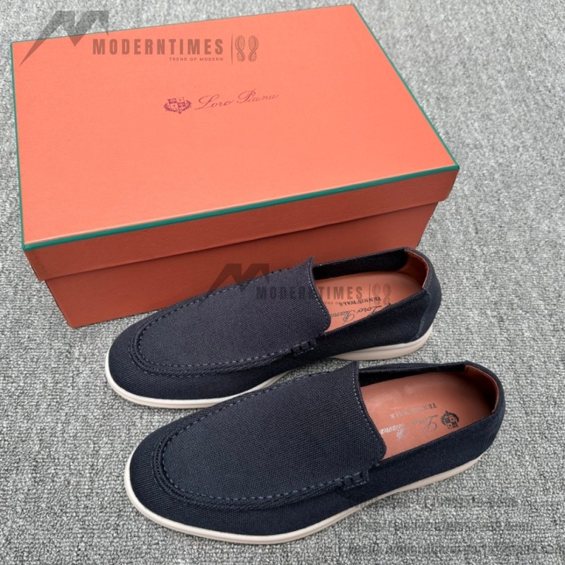 Loro Piana Summer Knitted Walk FAM1581-W000 in Navy Blue for Men