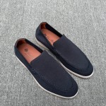 Loro Piana Summer Knitted Walk FAM1581-W000 in Navy Blue for Men