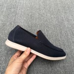 Loro Piana Summer Knitted Walk FAM1581-W000 in Navy Blue for Men