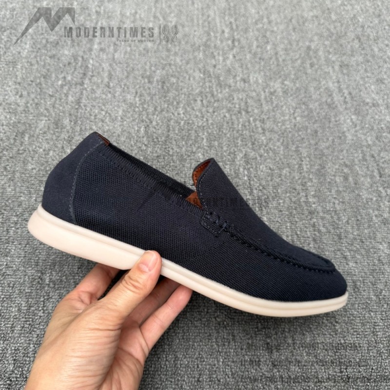 Loro Piana Summer Knitted Walk FAM1581-W000 in Navy Blue for Men