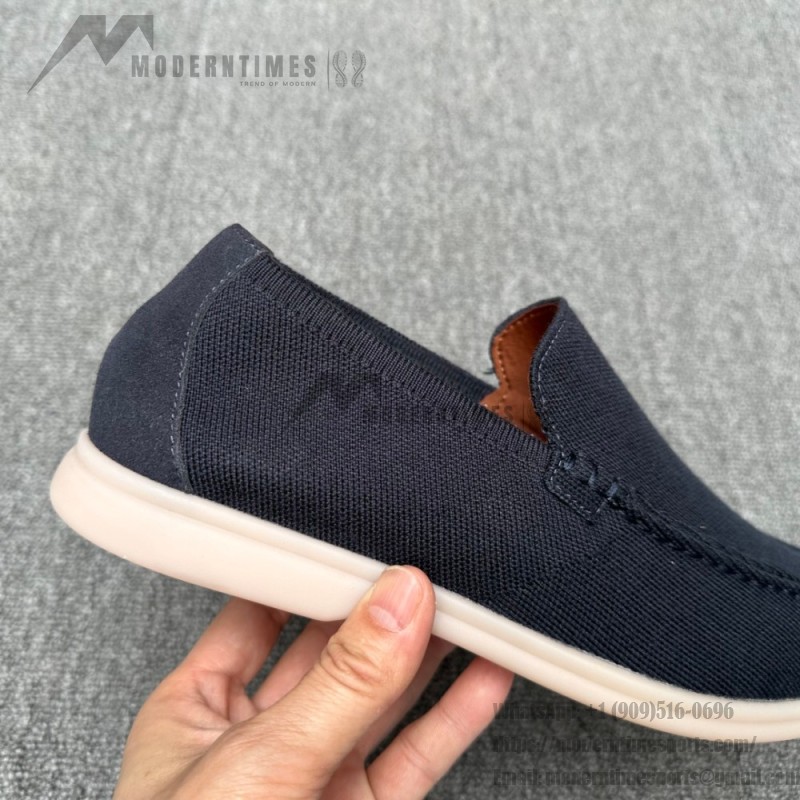 Loro Piana Summer Knitted Walk FAM1581-W000 in Navy Blue for Men
