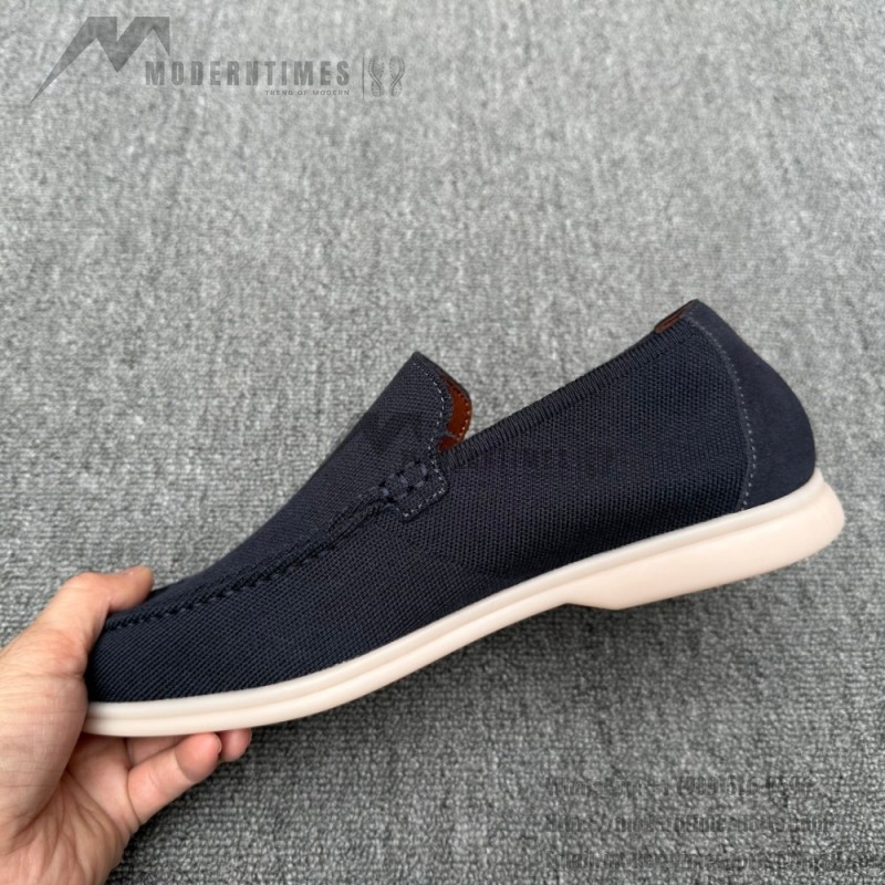 Loro Piana Summer Knitted Walk FAM1581-W000 in Navy Blue for Men