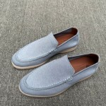 Loro Piana Summer Knitted Walk FAM1581-W000 in Navy Blue for Men
