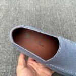 Loro Piana Summer Knitted Walk FAM1581-W000 in Navy Blue for Men