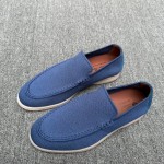 Loro Piana Summer Knitted Walk FAM1581-W000 in Navy Blue for Men