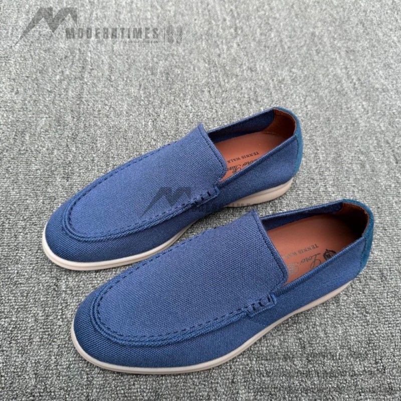 Loro Piana Summer Knitted Walk FAM1581-W000 in Navy Blue for Men