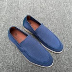 Loro Piana Summer Knitted Walk FAM1581-W000 in Navy Blue for Men