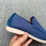 Loro Piana Summer Knitted Walk FAM1581-W000 in Navy Blue for Men