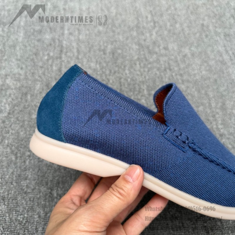 Loro Piana Summer Knitted Walk FAM1581-W000 in Navy Blue for Men