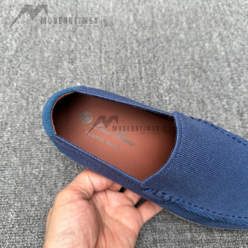 Loro Piana Summer Knitted Walk FAM1581-W000 in Navy Blue for Men