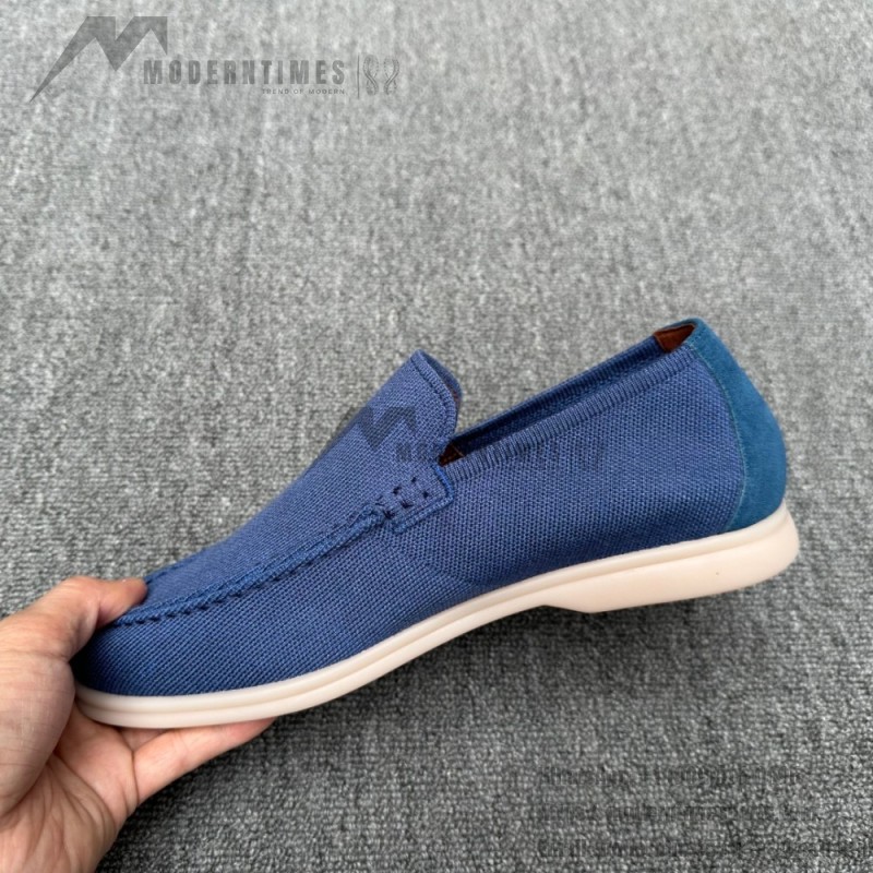 Loro Piana Summer Knitted Walk FAM1581-W000 in Navy Blue for Men