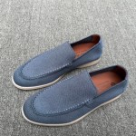 Loro Piana Summer Knitted Walk FAM1581-W000 in Navy Blue for Men