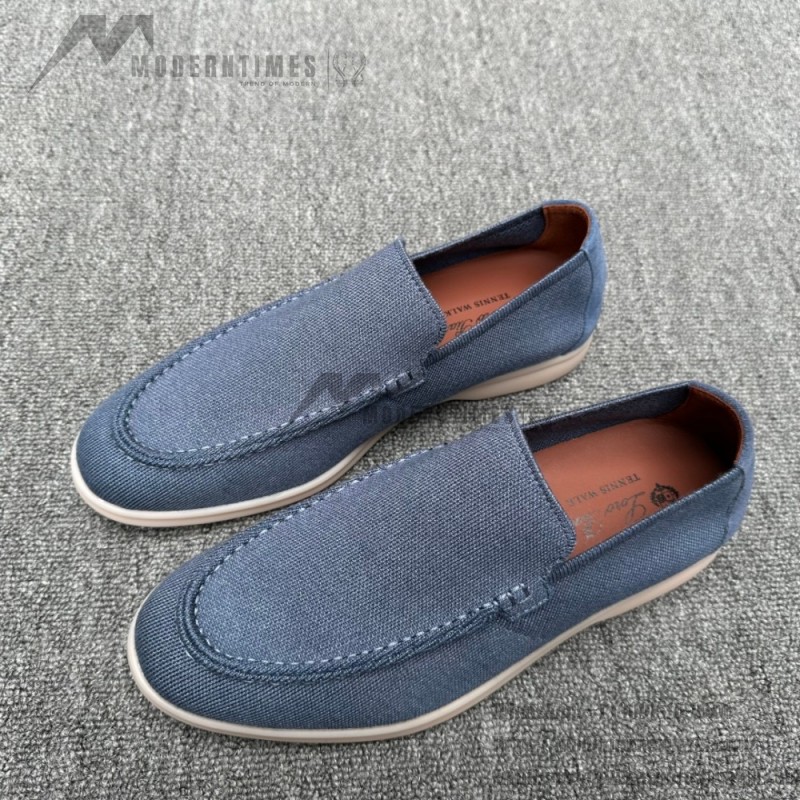 Loro Piana Summer Knitted Walk FAM1581-W000 in Navy Blue for Men