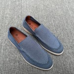 Loro Piana Summer Knitted Walk FAM1581-W000 in Navy Blue for Men