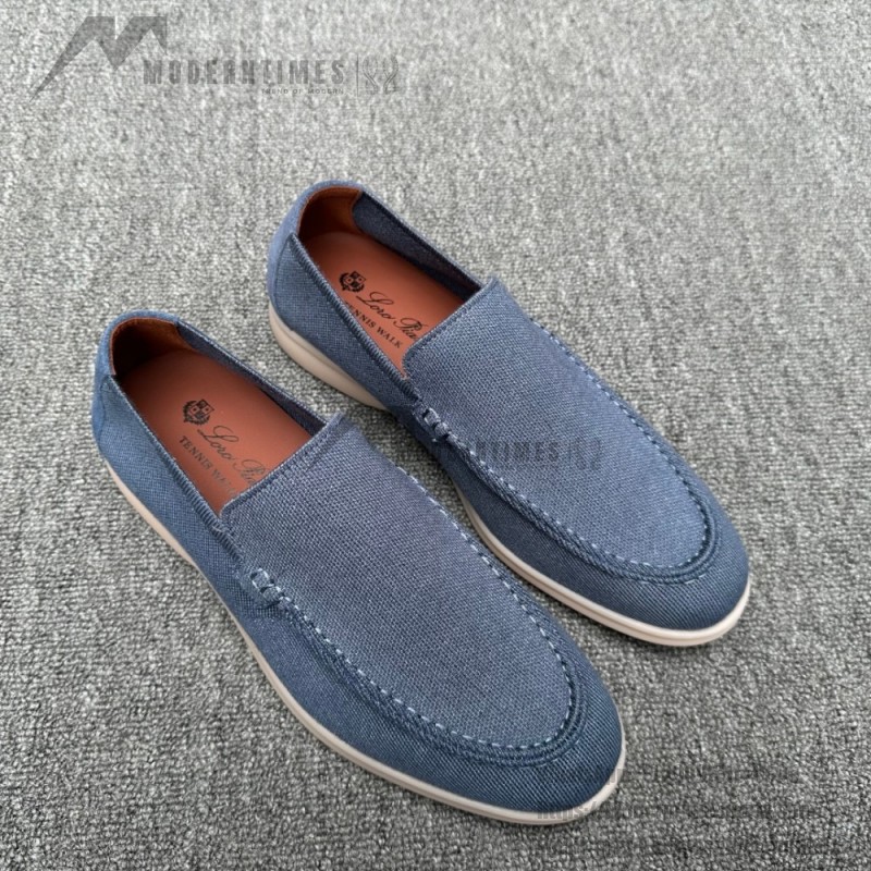 Loro Piana Summer Knitted Walk FAM1581-W000 in Navy Blue for Men