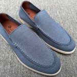 Loro Piana Summer Knitted Walk FAM1581-W000 in Navy Blue for Men