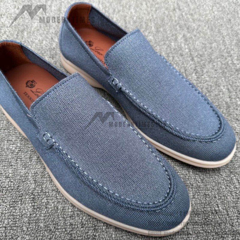 Loro Piana Summer Knitted Walk FAM1581-W000 in Navy Blue for Men