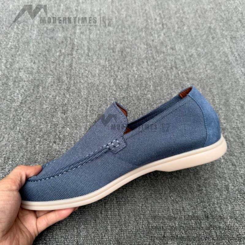 Loro Piana Summer Knitted Walk FAM1581-W000 in Navy Blue for Men