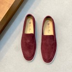 Loro Piana Summer Walk Loafer FAE8124-MD84 Warm Gray Unisex Comfort Shoes Front View